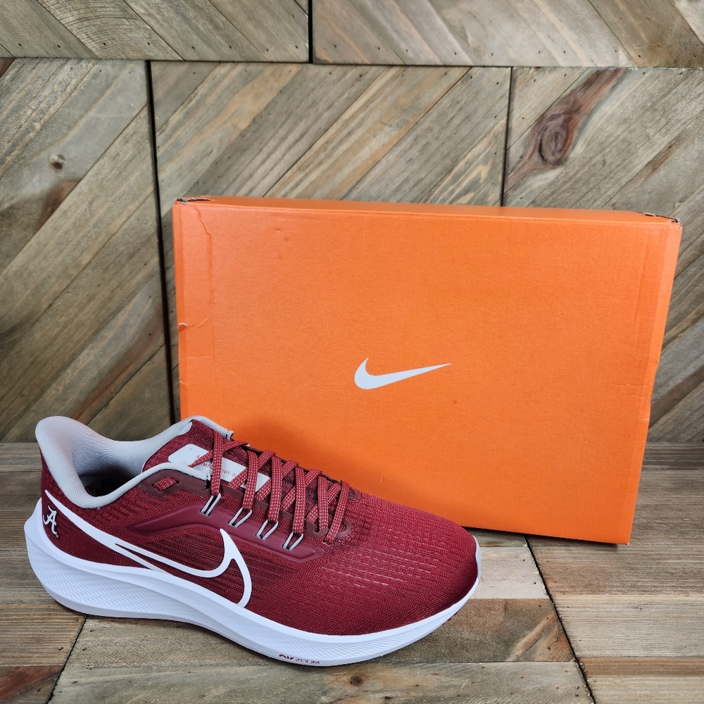 Nike Air Zoom Pegasus 39 Alabama Crimson Tide Mens Athletic Shoes Size 9.5 NWB - Picture 1 of 10